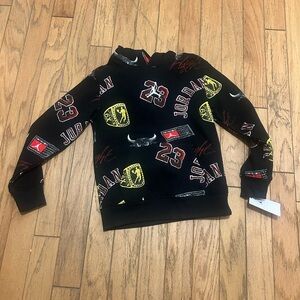 Jordan Black and Yellow Graphic hoodie Sweater